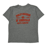 Youth Harley Davidson Graphic T-Shirt - Small Gray Cotton Blend