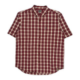 Carhartt Checked Short Sleeve Shirt - Large White Cotton