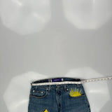 Made In USA Silver Tabs Levis Hand Painted Baggy Jeans - 32W 32L Multicoloured Cotton