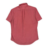 Ralph Lauren Slim Fit Short Sleeve Shirt - Large Red Cotton