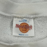 Orlando Hard Rock Cafe Graphic Sweatshirt - Large White Cotton