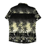 Fight The Wolf Graphic Hawaiian Shirt - Large Black Polyester