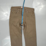 501 Levis Jeans - 36W 33L Beige Cotton