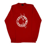 Screen Stars Single Stitch Long Sleeve T-Shirt - Medium Red Cotton Blend