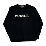 Reebok Sweatshirt - Medium Black Cotton Blend