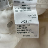 501 Levis Jeans - 28W UK 8 White Cotton