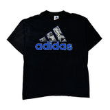 Adidas Graphic T-Shirt - Large Black Cotton
