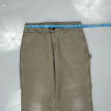 Carhartt Double Knee Carpenter Pants - 34W 30L Gray Cotton