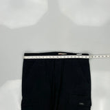 Wrangler Cargo Trousers - 38W 32L Black Cotton