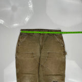 Carhartt Double Knee Carpenter Pants - 34W 28L Brown Cotton