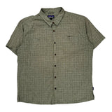 Patagonia Checked Short Sleeve Shirt - 2XL Green Cotton