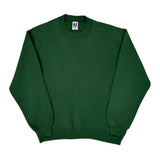 Russell Athletic Sweatshirt - Large Green Cotton