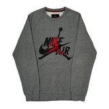 Jumpman Jordan Graphic Sweatshirt - Small Gray Cotton