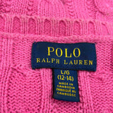 Polo By Ralph Lauren Sweater - Large Pink Cotton