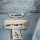 Carhartt Short Sleeve Shirt - 2XL Blue Cotton