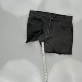 Levis Denim Shorts - 28W UK 8 Black Denim