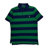 Polo By Ralph Lauren Striped Polo Shirt - Medium Green Cotton