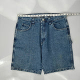 Wrangler Carpenter Shorts - 36W 10L Blue Cotton