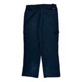 Dickies Cargo Trousers - 36W 27L Navy Cotton