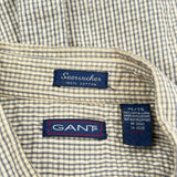 Gant Checked Short Sleeve Shirt - XL Beige Cotton