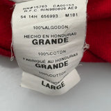 Legendary Motorcycles Harley Davidson Graphic T-Shirt - Large Red Cotton