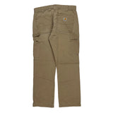 Carhartt Double Knee Carpenter Trousers - 33W 29L Khaki Cotton