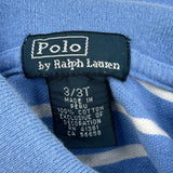 Age 3 Polo By Ralph Lauren Striped Polo Shirt - XS Blue Cotton