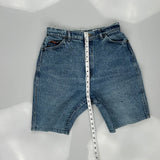 Lee Denim Shorts - 30W UK 12 Blue Denim