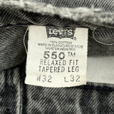 Orange Tabs Levis 550 Jeans - 30W 32L Gray Cotton