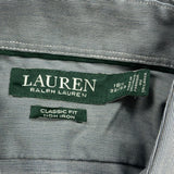 Ralph Lauren Striped Shirt - Large Gray Cotton