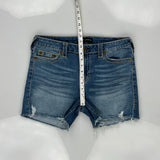 True Religion Denim Shorts - 31W UK 10 Blue Cotton