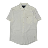 Tommy Hilfiger Short Sleeve Shirt - Large White Cotton