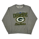 Green Bay Packers Lee Sport Football Sweatshirt - XL Grey Cotton Blend