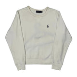 Polo By Ralph Lauren Sweatshirt - Medium White Cotton