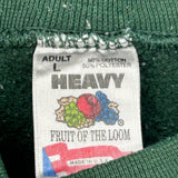 Made In USA Green Bay Packers Fruit Of The Loom Nfl Sweatshirt - Large Green Cotton