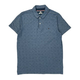 Tommy Hilfiger Slim Fit Polo Shirt - Large Blue Cotton