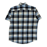 Tommy Hilfiger Checked Short Sleeve Shirt - Large Blue Cotton