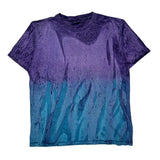 Reebok Single Stitch T-Shirt - Large Purple Cotton