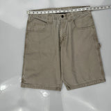 Wrangler Carpenter Shorts - 33W 10L Beige Cotton