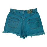 Silver Tab Levis Baggy Denim Shorts - 30W UK 10 Blue Cotton