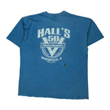 Hall'S 50 Years Anniversary Harley Davidson Graphic T-Shirt - XL Blue Cotton
