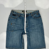 Hip Hop Ecko Unltd Denim Shorts - 36W 13L Blue Cotton