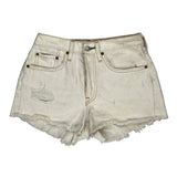 Levis Denim Shorts - 26W UK 6 White Cotton