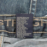 Guitar Embroidery Unbranded Hip Hop Jeans - 36W 30L Blue Cotton Blend