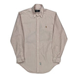 Polo By Ralph Lauren Striped Shirt - Medium Red Cotton