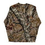 Outfitters Ridge Camo Long Sleeve T-Shirt - Medium Brown Cotton