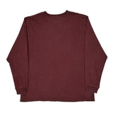 Carhartt Long Sleeve T-Shirt - XL Burgundy Cotton