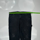 Dickies Carpenter Trousers - 38W 31L Black Cotton