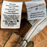 Age 3 Carhartt Double Knee Overalls - 2XS Brown Cotton
