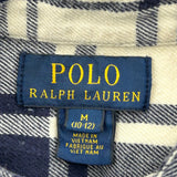 Age 10-12 Polo By Ralph Lauren Checked Flannel Shirt - Medium Black & White Cotton